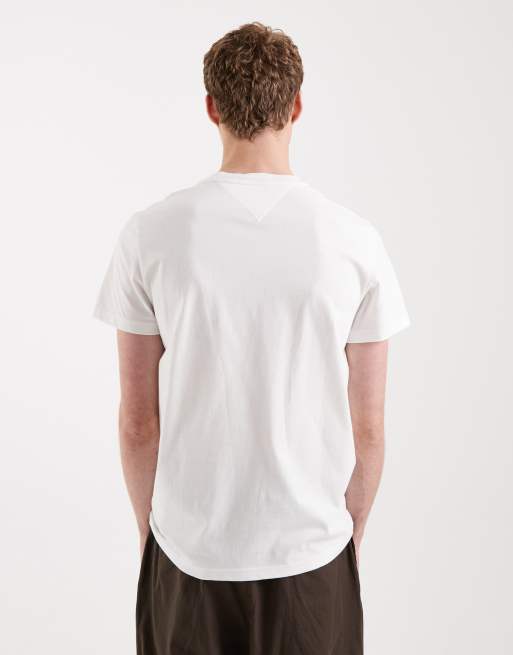 Tommy Jeans chest logo slim fit t-shirt in white, 3 of 5