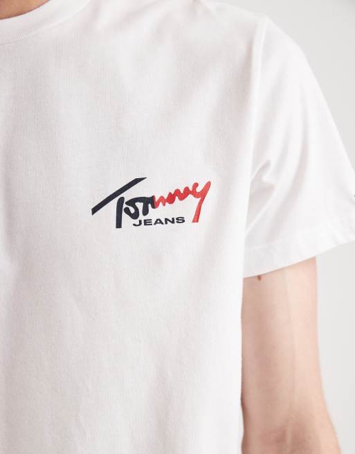Tommy Jeans chest logo slim fit t-shirt in white, 4 of 5