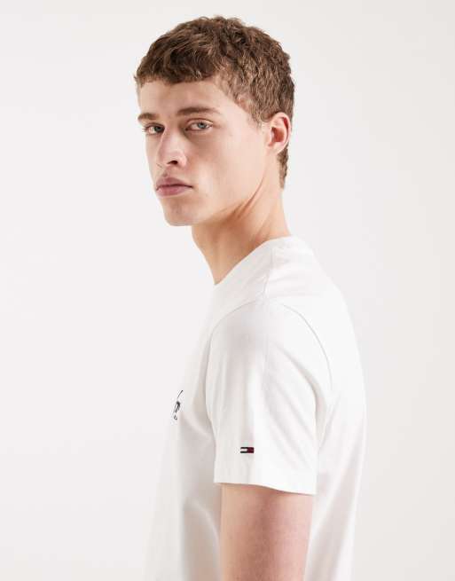 Tommy Jeans chest logo slim fit t-shirt in white, 5 of 5
