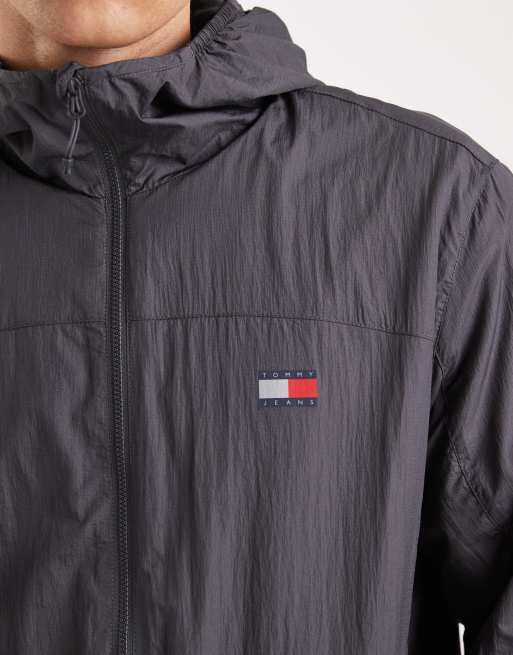 Tommy Jeans - Chicago - Fleece jack met capuchon in donkergrijs , 5 van 5