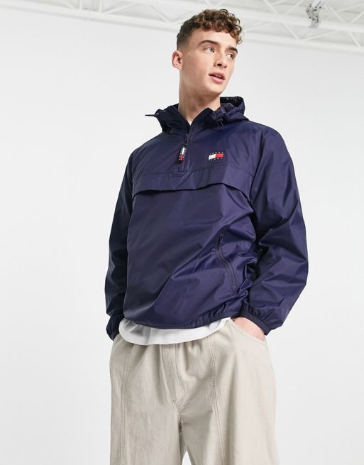 tommy men Jeans - Chicago - Giacca oversize blu navy con zip corta