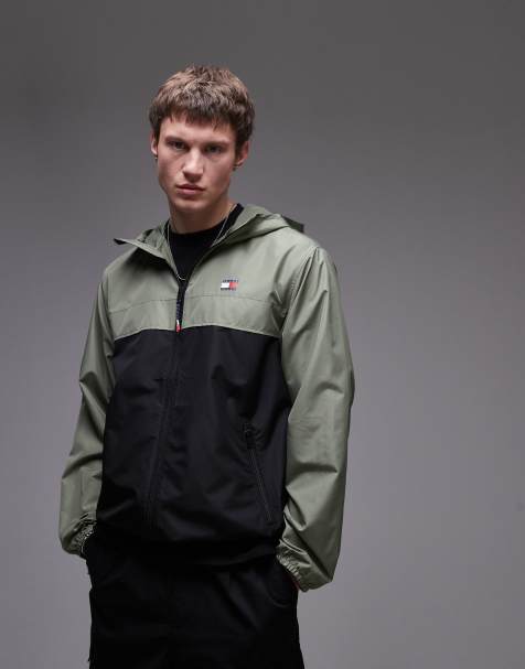 Tommy Jeans – Chicago – Grön, blockfärgad jacka - view 1