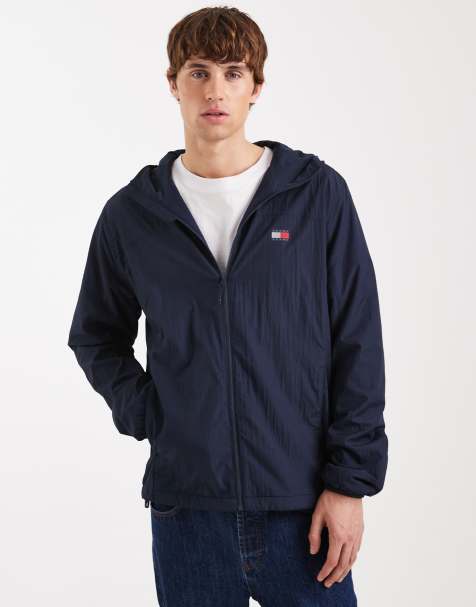 Tommy Jeans – Chicago – Marinblå jacka med dragkedja och huvtröja i fleece - view 1