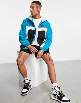 Tommy Jeans chicago nylon windbreaker  - TURQUOISE - ASOS Price Checker