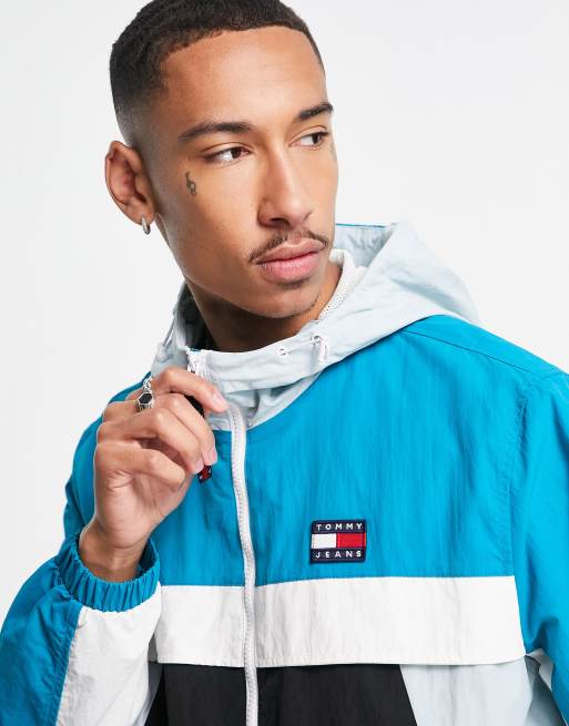 Tommy Jeans Chicago Windbreaker Sky Blue - 80s Casual Classics