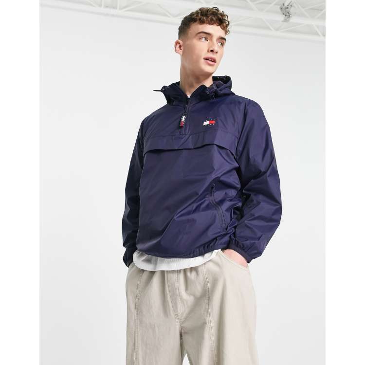 Tommy Jeans Chicago oversized half zip jacket in navy