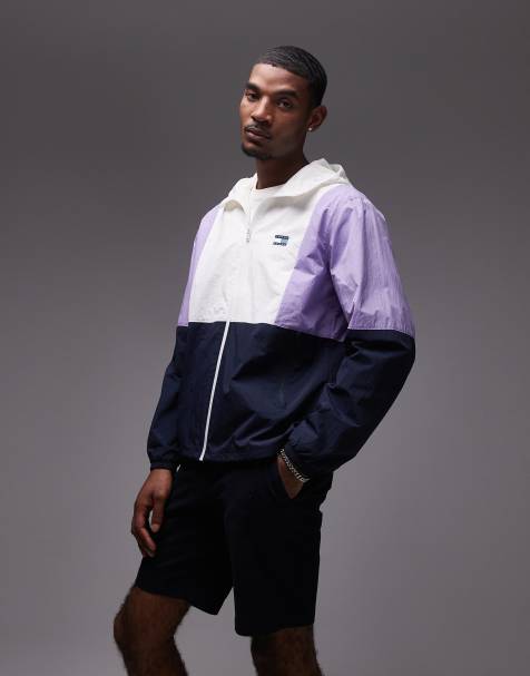 Tommy Jeans - Chicago - Windjack in marineblauw en lila - view 1