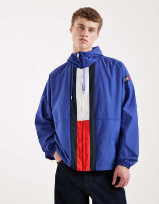 Chicago - Windjacke in Blau mit Flag-Logo Blau 48