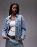 [Tommy Jeans] Tommy Jeans chore denim Jacket in light wash-Blue L Denim Mid Light Blue