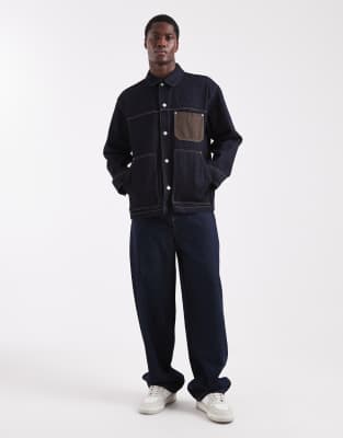 Tommy Jeans Chore Denim Jacket With Pocket Detail In Blue