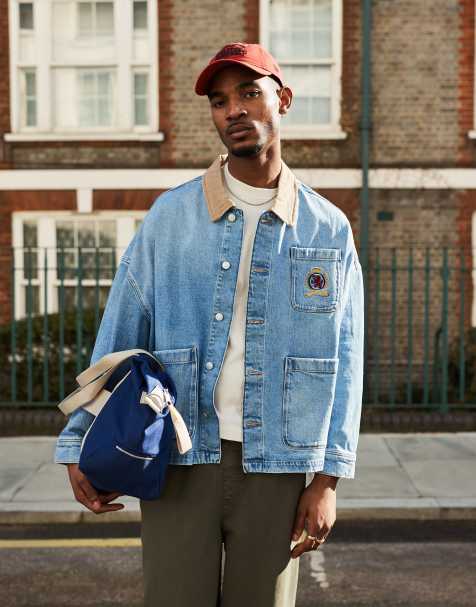 Tommy Jeans chore jacket in Multi - view 1