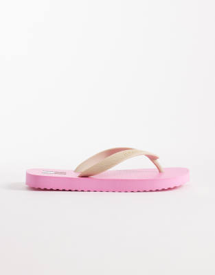 Tommy Jeans Chunky Flip Flops With Logo In Multi