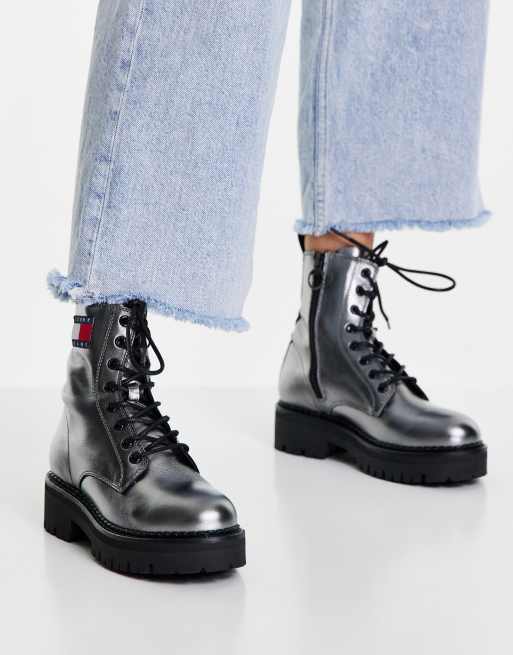 Tommy hilfiger metallic boots sale