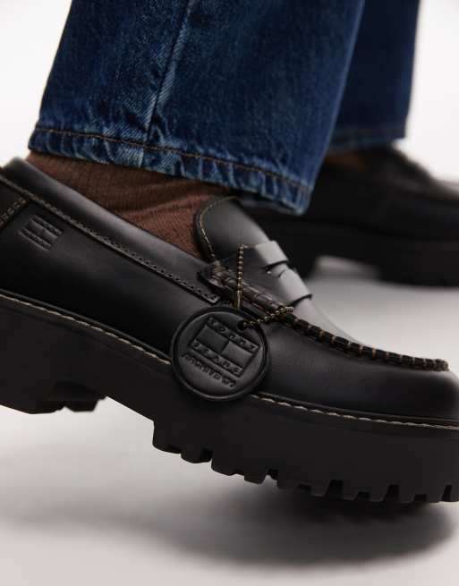 Tommy Jeans chunky loafers in black, 3 of 4