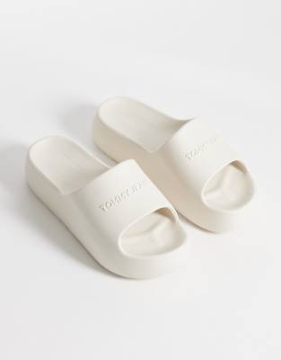 Tommy Jeans Chunky Slides In White