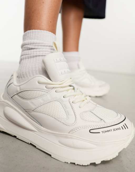 Dames sneakers met online dikke zool