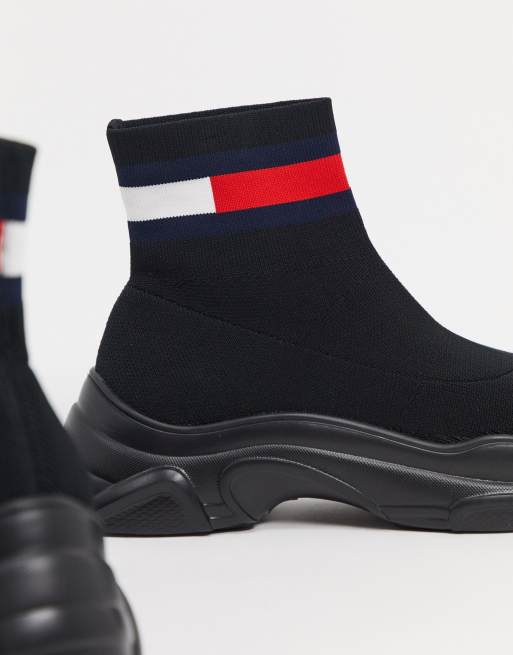 Sock sneakers tommy sale hilfiger