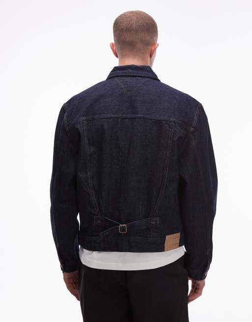 Tommy Jeans – Ciemnoniebieska kurtka jeansowa w stylu roboczym, 3 z 5