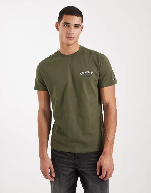 Tommy Jeans – Ciemnozielony T-shirt z logo Dollar Stack, 3 z 5