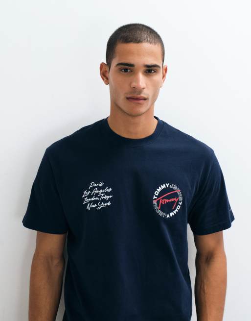 Tommy Jeans circle sign relaxed fit t-shirt in navy, 2 of 5