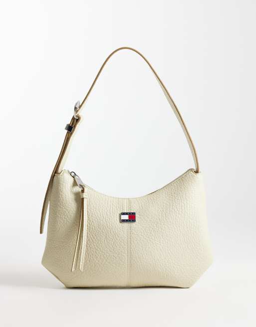 Tommy Jeans - City - Borsa da spalla extra larga color crema