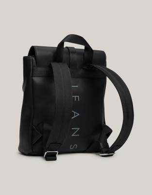 Tommy Jeans City metal logo backpack in black