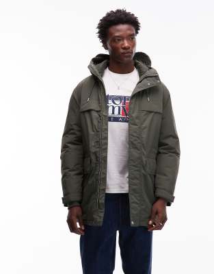 Tommy Jeans City Parka Jacket In Green