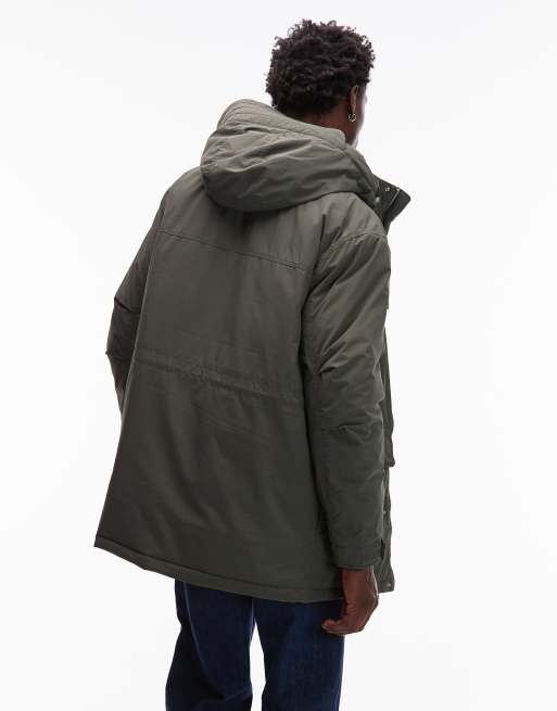 Tommy Jeans city parka jacket in dark green | ASOS
