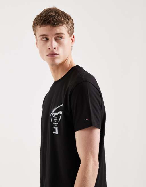 Tommy Jeans city sign logo t-shirt in black, 4 of 5