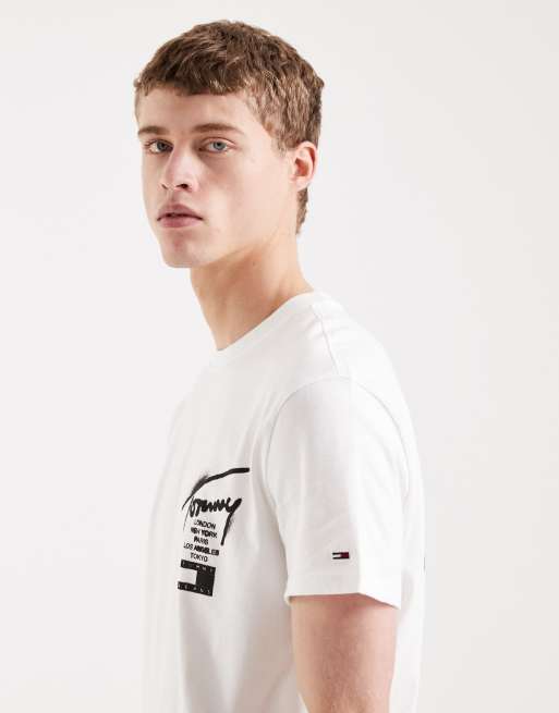 Tommy Jeans city sign logo t-shirt in white, 4 of 5