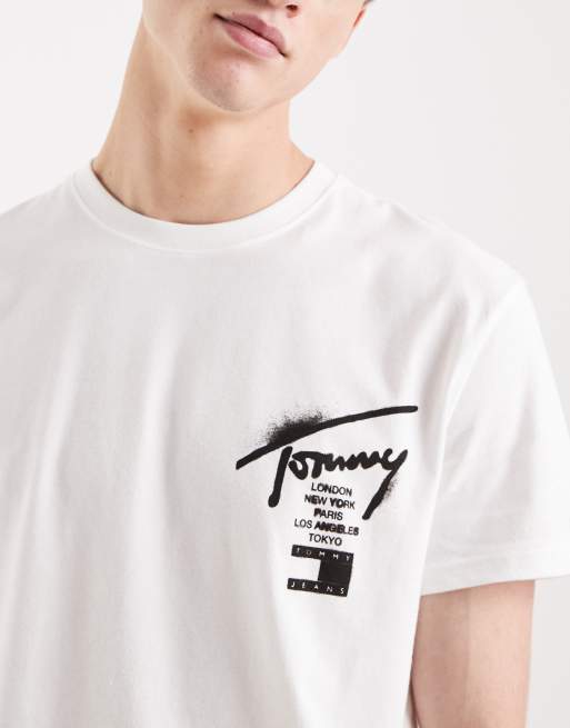 Tommy Jeans city sign logo t-shirt in white, 5 of 5