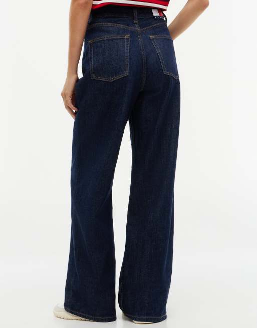 Tommy Jeans Claire high rise wide leg jeans in denim dark, 6 of 7