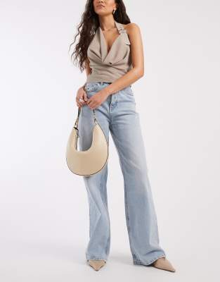Tommy Jeans Claire High Rise Wide Leg Jeans In Gray