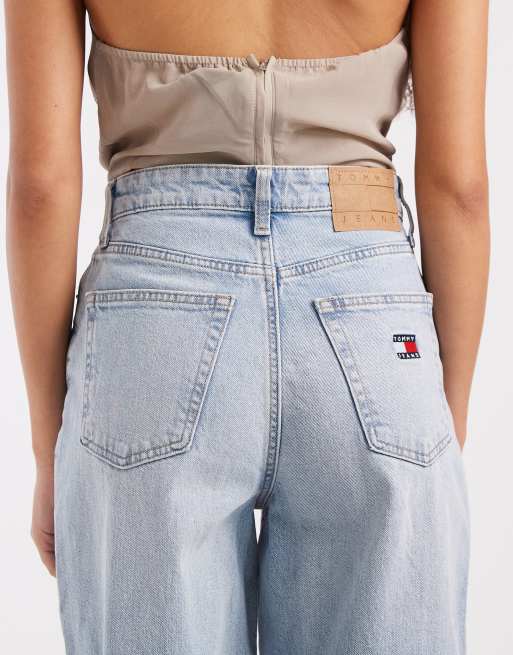 Tommy Jeans Claire high rise wide leg jeans in light wash blue, 5 of 5