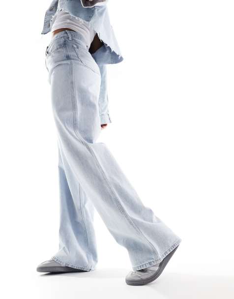 Tommy Jeans Claire high rise wide leg jeans in light wash - view 1