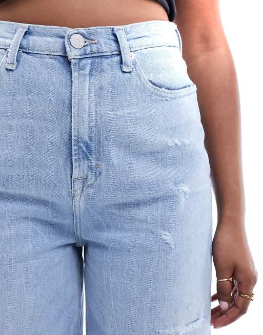 Tommy Jeans Claire high rise wide leg jeans in mid wash, 5 of 5