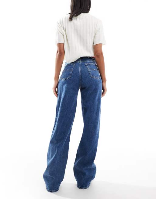 Tommy Jeans Claire high rise wide leg jeans in mid wash, 2 of 5
