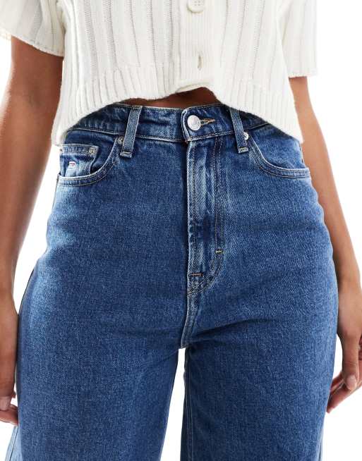  Jeans CLAIRE HR WIDE トミージーンズ Tommy Jeans Claire high rise wide leg jeans in mid wash | ASOS