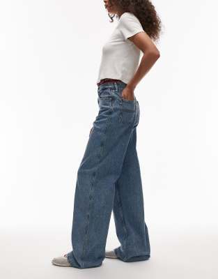 Tommy Jeans Claire High Rise Wide Leg Jeans In Blue