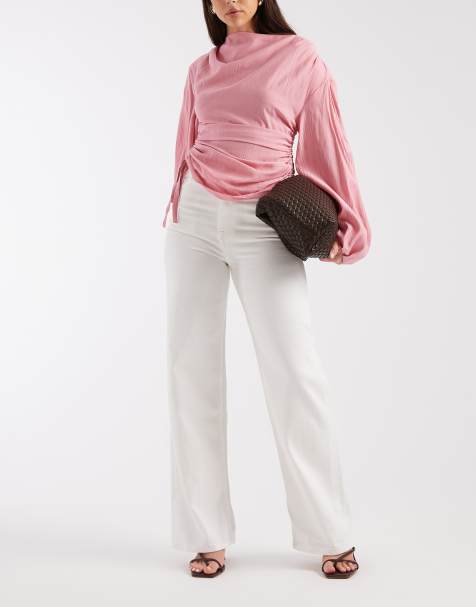 Tommy Jeans Claire high rise wide leg jeans in white - view 1