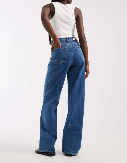 Tommy Jeans - Claire - Højtaljede blå jeans med brede ben, 3 af 5