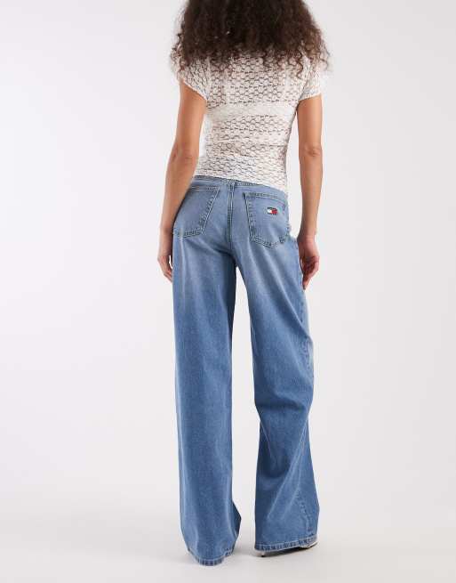 Tommy Jeans - Claire - Jeans a fondo ampio e vita alta lavaggio blu chiaro, 3 di 5