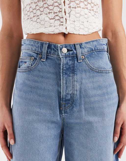 Tommy Jeans - Claire - Jeans a fondo ampio e vita alta lavaggio blu chiaro, 4 di 5