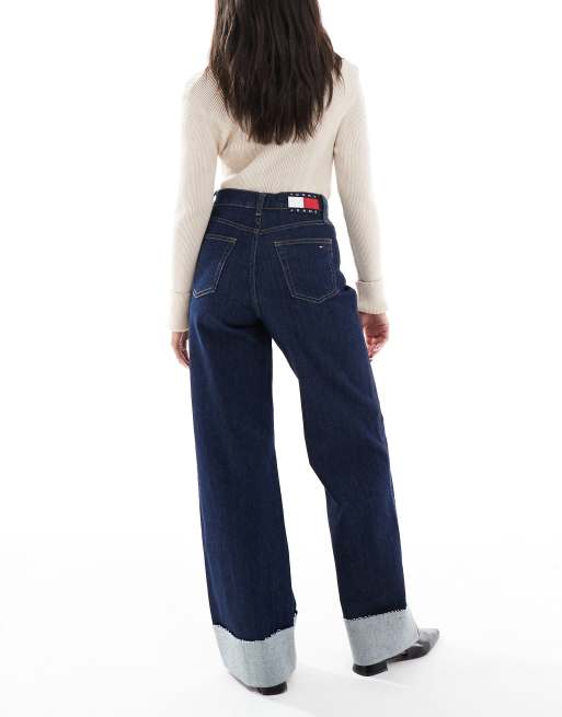 Tommy Jeans - Claire - Jeans a vita alta lavaggio scuro con risvolto, 3 di 5