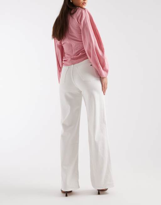 Tommy Jeans – Claire – Jeans in Weiß mit hohem Bund und weitem Bein, 2 von 5