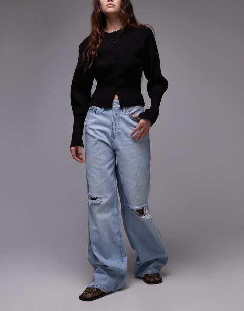 Tommy Jeans - Claire - Jeans met wijde pijpen, scheuren en hoge taille in lichte wassing - view 1
