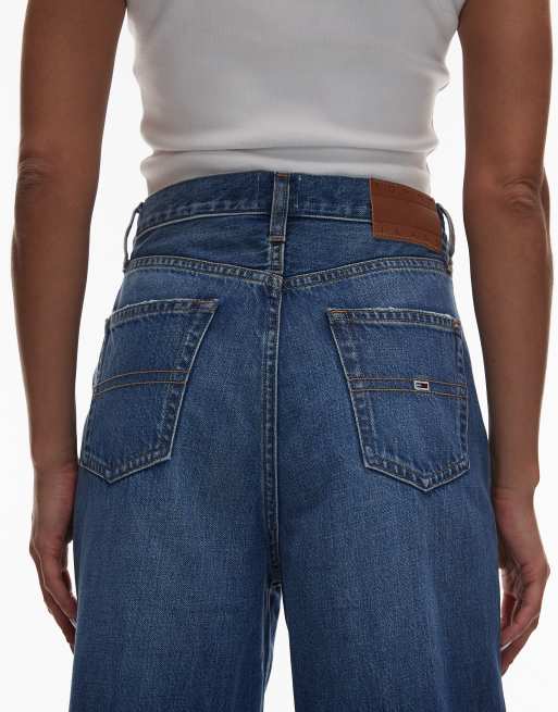 Tommy Jeans – Claire – Mellanblå jeans med hög midja och sömmar framtill, 4 av 5