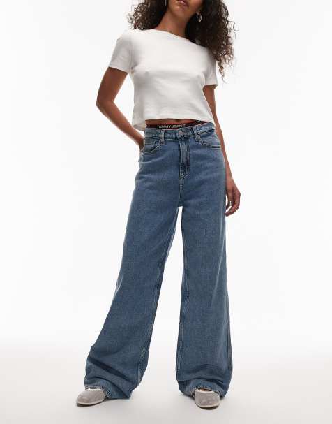 Tommy Jeans – Claire – Niebieskie jeansy z szerokimi nogawkami i podwyższonym stanem - view 1