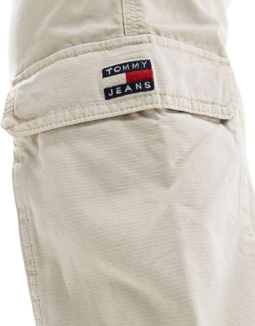 Tommy Jeans Claire utility cargo pants in beige | ASOS