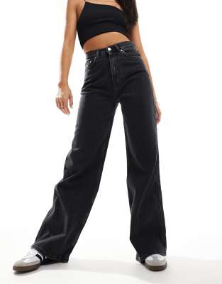 Tommy Jeans - Claire - Weite Jeans in Schwarz mit hohem Bund